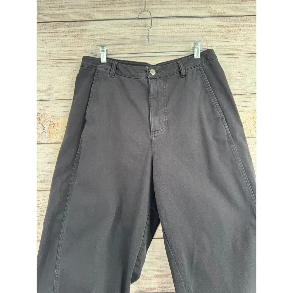 Quince Denim Barrel Jeans Womens 12 Black Stretch 4 Pocket - Picture 3 of 8